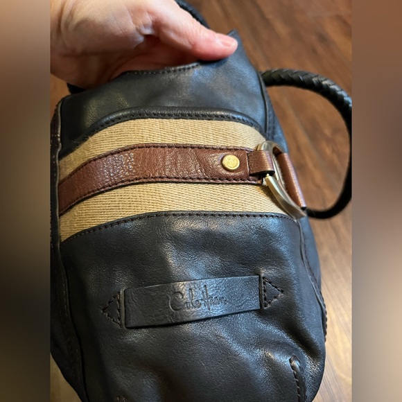 Cole Haan black chestnut spectator saddle unit leather bag. With original tag. - Picture 3 of 15